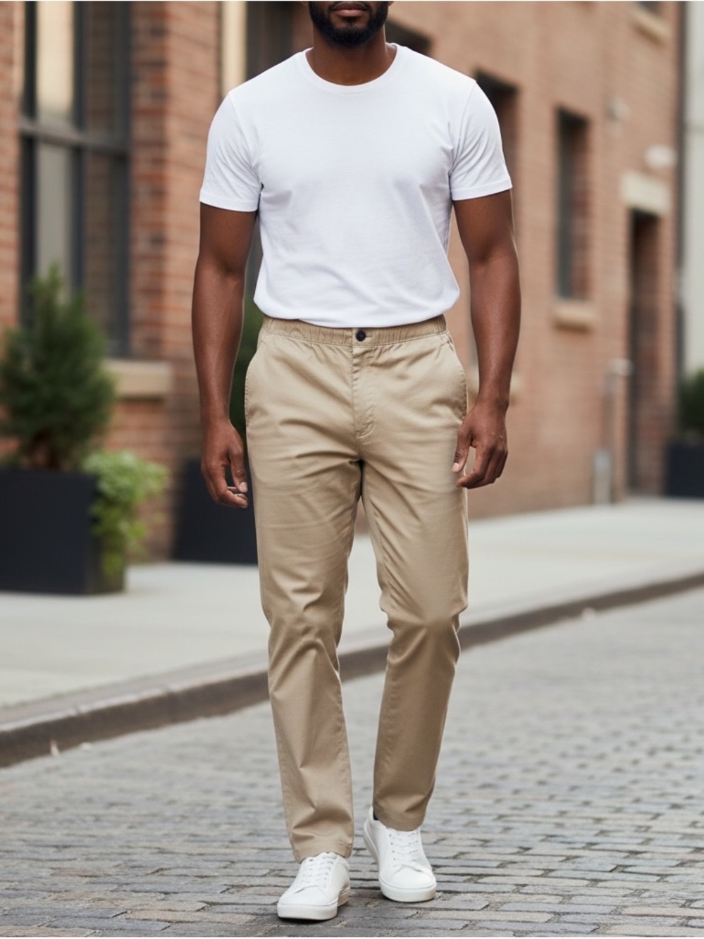 NWT Saks Fifth Avenue Casual Travel Tech Jogger Pant Men’s SZ XL in Tan